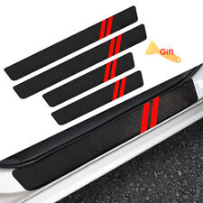 4pcs For Dodge Charger Accessories Red Car Door Sill Plate Cover Step Protectors