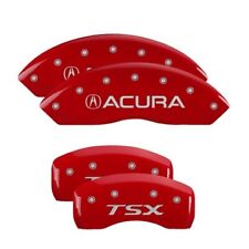 Mgp Caliper Covers Set Of 4 Red Finish Silver Acura Tsx