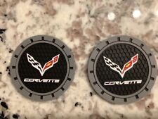 Corvette Logo Cup Holder Mat Inserts