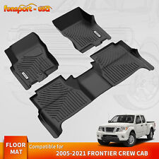 Floor Mats Liners For 2008-2021 Nissan Frontier Crew Cab Tpe All-weather Carpet