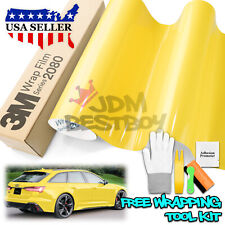 Genuine 3m 2080 G15 Gloss Bright Yellow Vinyl Wrap Vehicle Film Decal Sheet Roll