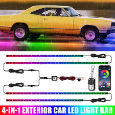 4pcs Ambother Rgb Dream Color Underglow Led Kit Car Neon Strip Light Music App