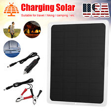 22w Solar Panel 12v Trickle Charger Battery Charger Kit Maintainer Boat Car Rv