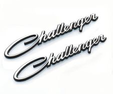 2x Chrome Challenger Emblem Metallic Chromed Finish Dodge