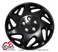 Matte Black 15 Inch Hubcap Wheel Rim Skin Cover Hub Caps Style007b 4pcs Set