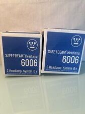 2 Westinghouse 6006 Safe-t-beam Headlamps 6 Volt 6v New In Unopened Boxes