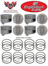 Ford Truck 460 V8 Enginetech Dish Top Pistons 8 With Rings 1988 - 1992