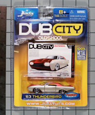 Jada 2005 Dub City Old Skool 63 Ford Thunderbird Silver W Candy Red Top