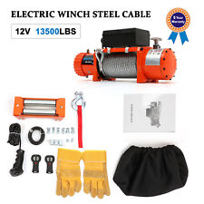 13500ibs Electric Winch 12v Steel Cable 4wd Atv Utv Winch Towing Truck