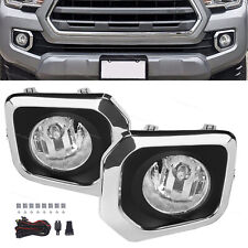 For 2016-2021 Toyota Tacoma Sr Sr5 Clear Lens Driving Fog Lights Bumper Lamp Kit