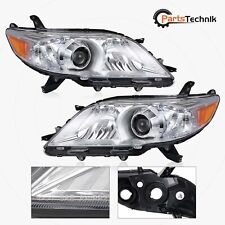 For 2011-2020 Toyota Sienna Halogen Amber Projector Headlights Lamps Leftright
