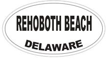 Rehoboth Beach Oval Bumper Sticker Or Helmet Sticker D3741 Euro Oval Delaware