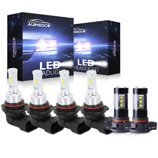 For Dodge Avenger 2010-2012 - 6x 6000k Combo Led Headlight Kit Hilow Fog Bulbs