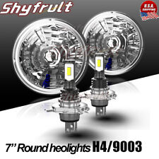 Pair 7 Inch Round Led Headlights Fit Ford F1 1948 1949 1950 1951 1952