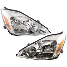 Headlights Headlamps Left Right Pair Set New For 04-05 Toyota Sienna