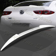 For 2019-2023 Mazda 3 Sedan W-power Pearl White V-style Trunk Lid Spoiler Wing