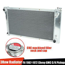For 1967-1972 Chevy Gmc Ck Series Pickup Truck 3 Row Aluminum Cooling Radiator