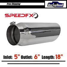 Diesel Exhaust Tip 5 Inlet 6 Outlet 18 Long Stainless Steel Bolt On Speedfx