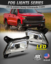 Fog Light For 2019-2022 Chevy Silverado 1500 2500 Led Front Bumper Lamp Kit Pair