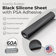 Black Silicone Rubber Sheet 60a 116 X 9 X 12 Gasket Material With Adhesive Psa