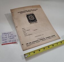 Examination On Use Of Sun Master Motor Testerengine Analyzer Vtg. 1949 Training