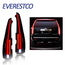 2016 Style Led Tail Light For 2007-2014 Cadillac Escalade Esv Smoked Tinted Lamp