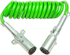 7-way Abs 15 Green Coil Trailer Electric Cable Power Cord 12 Lead El27715
