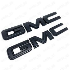 New Front Rear Emblem Black Kit For 2019 - 2024 Gmc Sierra 1500 2500hd 3500hd