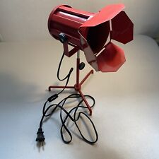Industrial Tripod Table Lamp Vintage Red Metal Cinema Searchlight Spotlight