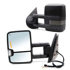 Tow Mirrors Fit 2008 2009 2010 2011 2012 Chevy Silverado Power Heated Led Signal
