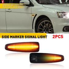 Smoked Sequential Amber Led Side Marker Light For Mitsubishi Lancer Evo X Mirage
