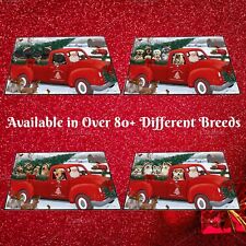 Christmas Santa Express Delivery Red Truck Floormat Dogs Cats Pet Doormat Rug