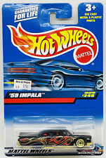 59 Impala Hot Wheels Collector 2000 249 Black Wgold Lace Spoke Wheels New