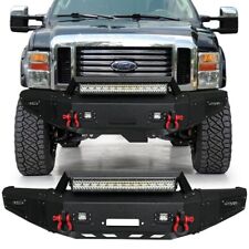 Front Bumper Fits 08-10 Ford F250 F350 Super Duty With Spotlight And Winch Plate