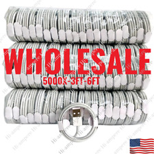 Wholesale Bulk Lot Usb Cable 3ft 6ft For Apple Iphone 141312118 Charger Cord