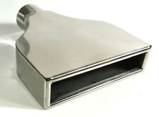 Exhaust Tip 7.75 X 2.25 Outlet 10.00 Long 2.25 Inlet Rolled Rectangle W225775