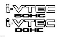 2x Black I-vtec Dohc Or Sohc Vinyl Decal Stickers Emblem Honda Acura Ivtec