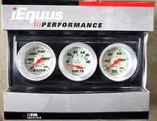 Equus Performance Gauge Set 8200 Water Temp Volt Oil Pressure Black 2 New
