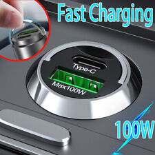 100w Accessories Usb Car Phone Charger Type C Qc3.0 Car Interior Fast Charging