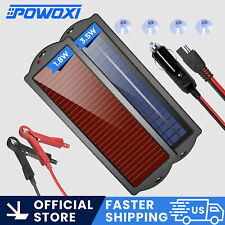 Powoxi 1.8w 12v Solar Car Battery Charger Portable Solar Trickle Charging Kit