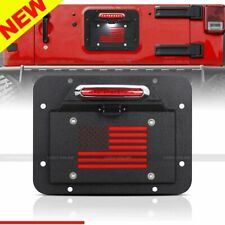 For Jeep Wrangler Jk 07-18 With Spare Tire Delete Plate Third Brake Light