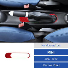 Red Interior Carbon Fiber Handbrake Panel Trim Cover For Bmw Mini Cooper 2007-11