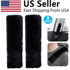 2pack Car Auto Seat Belt Covers Shoulder Strap Sheepskin Pads Cushion Comfy Soft