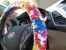 Handmade Colorful Unicorn Steering Wheel Cover Seatbelt Cover