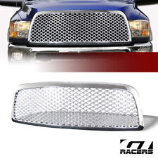 For 2009-2012 Dodge Ram 1500 Chrome Luxury Mesh Front Hood Bumper Grill Grille