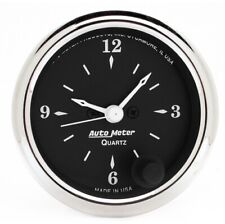 Auto Meter 1785 2-116 Clock Gauge 12 Hour Old Tyme Black