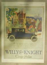 Willys Knight Six Car Ad From 1923 Coup-sedan Size11 X 14 Inches