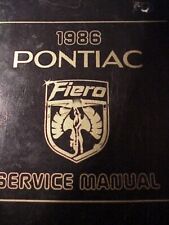 Fieropontiac 1986 Manual Supplement
