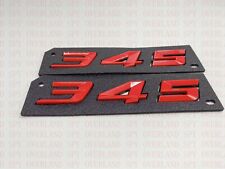 2pc Red Black 345 Badge Emblem Chrome Trim For Mopar Hemi Charger Challenger
