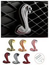 1pcs Metal Cobra Right Grille 3d Logo Super Snake Front Hood Shelby Badge Emblem